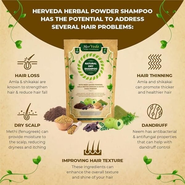 HerVeda Natural/Herbal Hair Shampoo for hair growth - Image 4