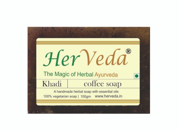 HerVeda Coffee Handmade Glycerine Soap SLS Free - Image 2