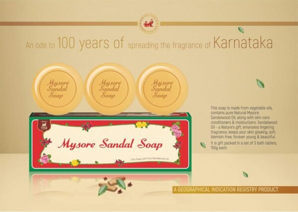 Mysore Sandal Soap,450g (150x3) (Pack Of 3) - Image 4